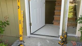 Jeld Wen Front Door Installation  Really crappy products and craftsmanship PART 1 [upl. by Enirtak664]