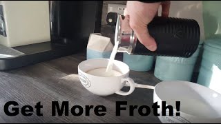 How to Get More Froth from Your Nespresso Coffee Aeroccino  Nespresso tips and help [upl. by Mccafferty]