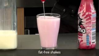 How to make a fat free milkshake using an aerolatte milk frother [upl. by Thorsten]