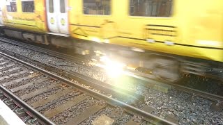 Merseyrail 507 009 making arcs at Birkdale station [upl. by Milde]