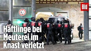 Gefängnismeuterei Polizei stürmt Knast in Thüringen  JVA Untermaßfeld [upl. by Adnara]